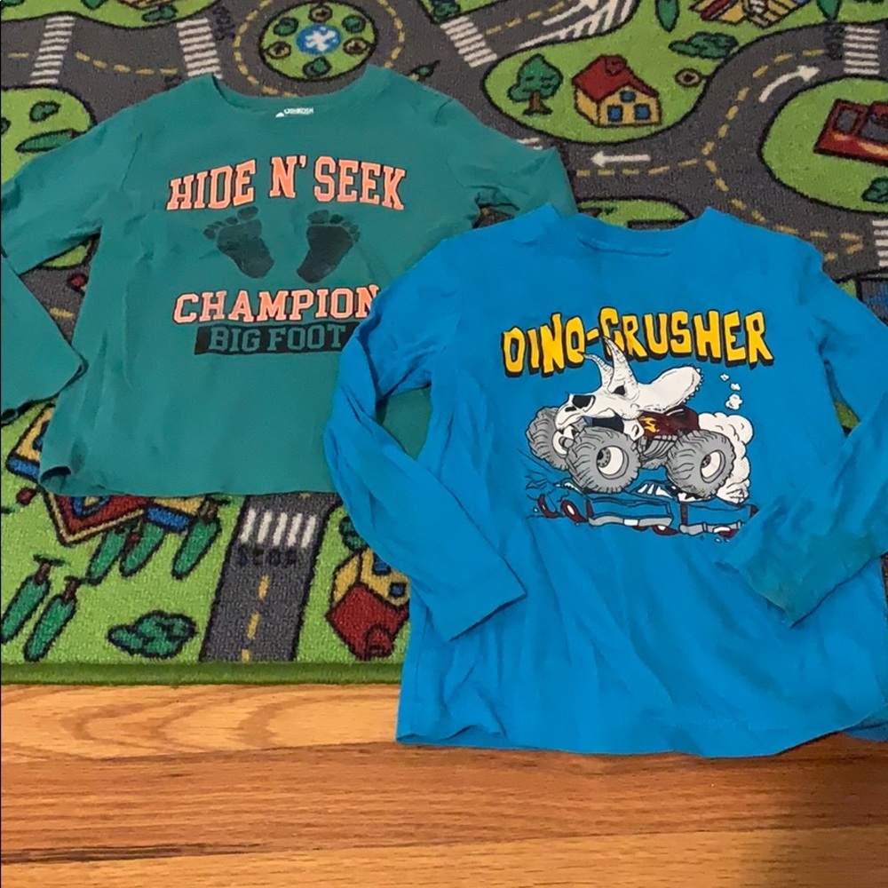 2 long sleeve T-shirts.
